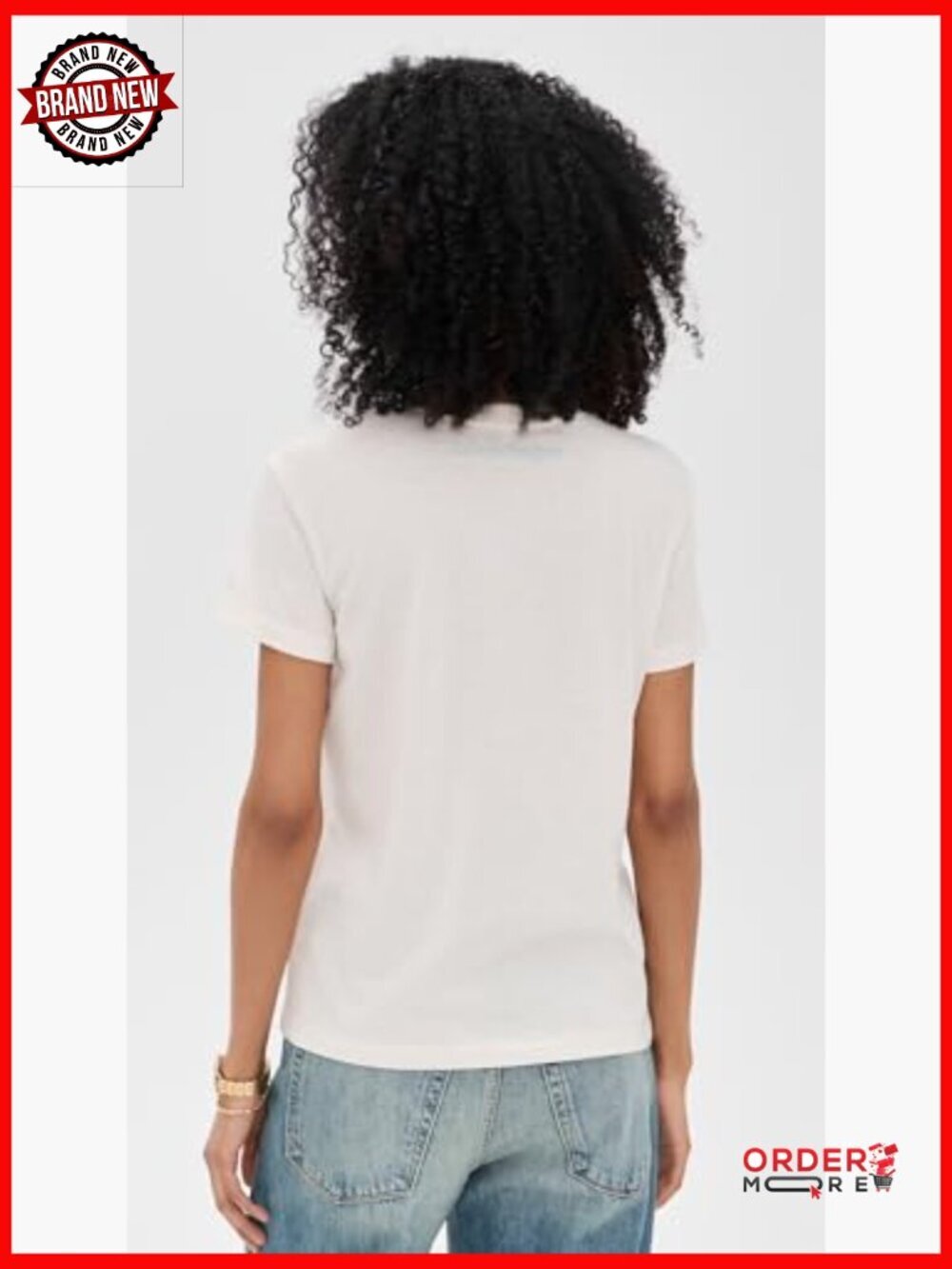 Classic Cut Mom of Year Tee, Short Sleeve, Crew Neck, Lightweight Stretch Jersey - Picture 4 of 7